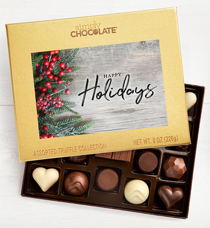 Simply Chocolate® Happy Holidays 17pc Choc Box